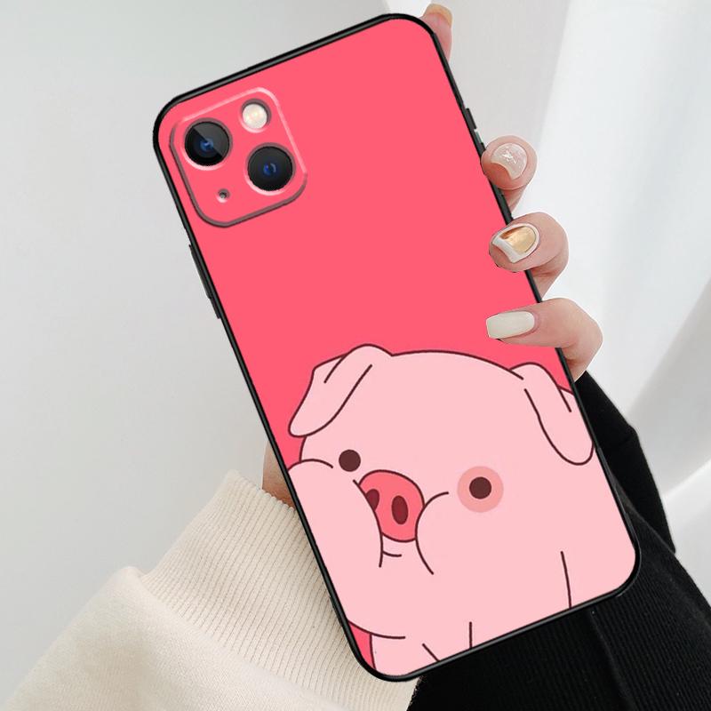 Cartoon Pig Phone Case For iPhone 17 Pro Max 14 13 12 11 15 16 Pro Max mini 16 15 Plus 16e 17 Air Cover