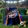 Thunder Basketball Team Blanket Lightweight Flannel Bedding Blanket Perfect for Travel, Camping, Living Rooms, Offices, Sofas, Fan Christmas Gift