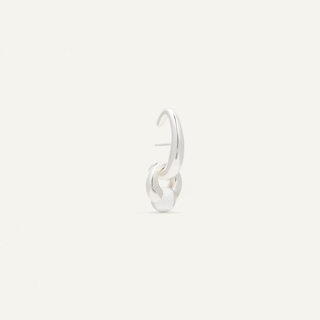 Niche High-End Silver Metal Personality Temperament Simple Water Drop Crystal Pendant Earrings S925 Silver Needle Stud Earrings