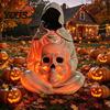 Exquisite Halloween Light for Display Skull Light, Spooky Gothic Style Ornament, Waterproof Decorative Handmade Sculpture Meditation Indoor Tabletops
