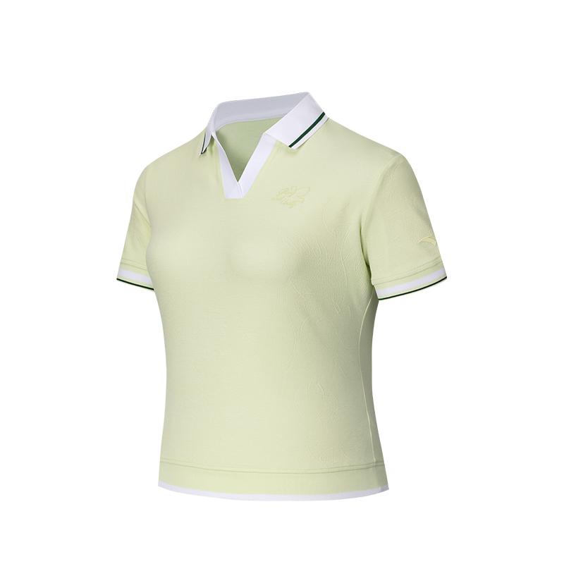 Anta Color Block Simple Soft Versatile Short Sleeve Polo Shirt Women tops 162638106-2 S