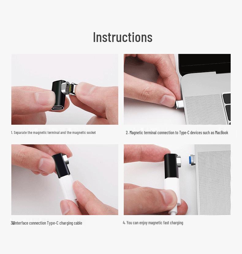 Adattatore Magnetico PD Tipo-C per MacBook e Laptop