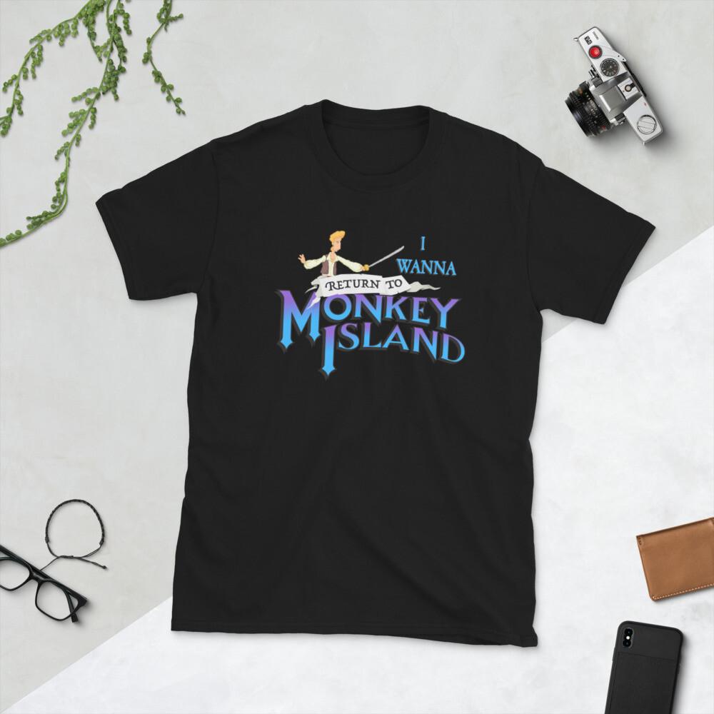 

I wanna Return to Monkey Island Guybrush Sword Short-Sleeve Unisex T-Shirt L