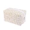 Floral Puffy Quilted Large Makeup Bag Flower Printed Cosmetic Pouch Toiletry Travel Bag Pencil Case Accessory