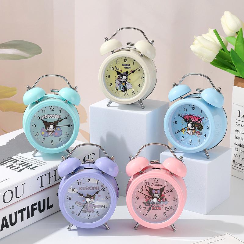 Retro-Wecker mit lauter Glocke und Nachtlicht – geräuschloser Nachttischwecker, kreatives Geschenk für Studenten und als Schlafzimmerdekor
