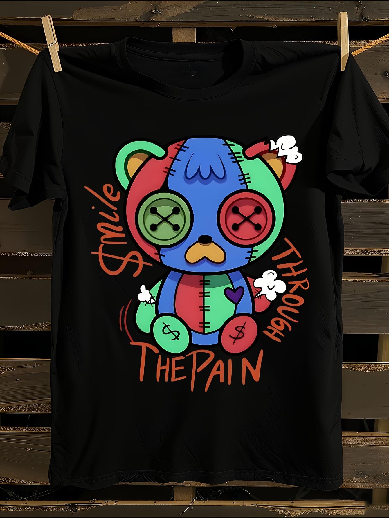 Funny Injured Teddy Bear Smile Through The Pain Graphic... XXXL