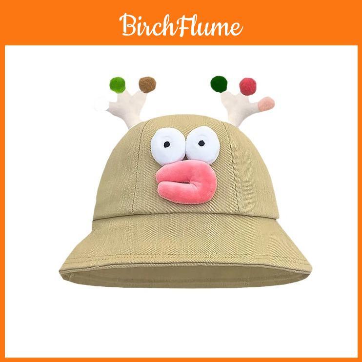 Cartoon Cute Sausage Mouth Fisher Hat With Sunshade For Spring And Autumn Casual Wear