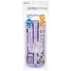 Skater Cutlery Set for Children's Lunch Box Chopsticks Spoon Fork Made in Japan Sliding Name Sticker Included Antibacterial Trio Sanrio TACC2AG-A