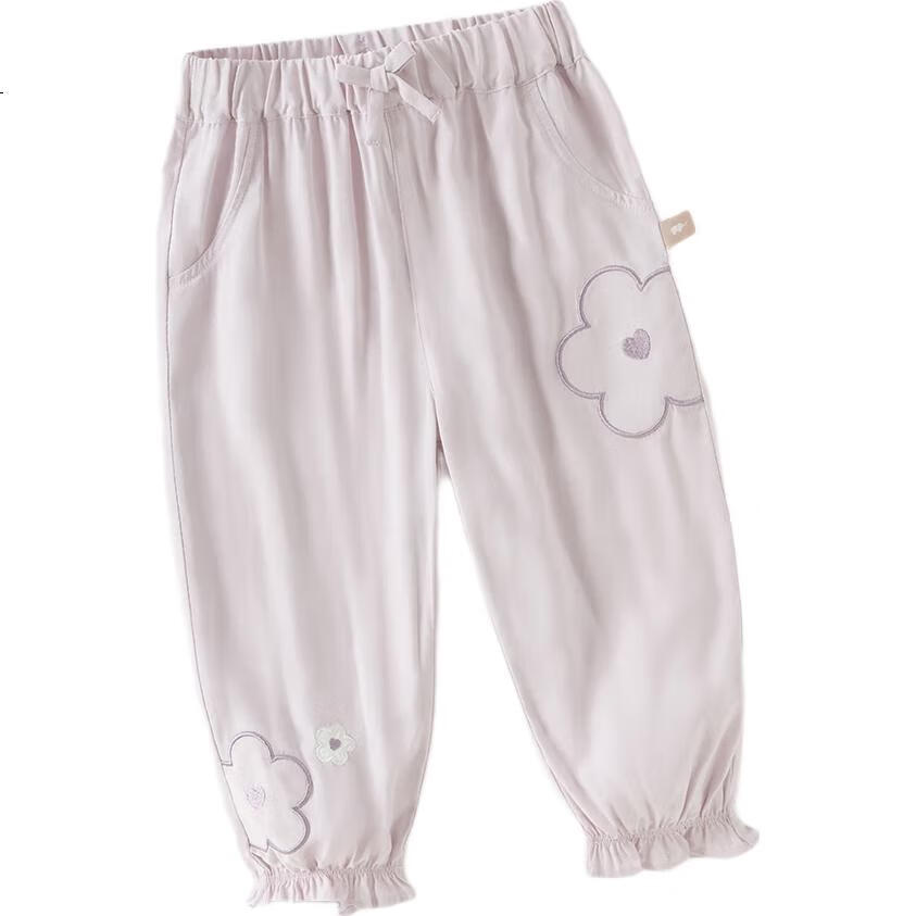 DAVE & BELLA Girls' Mosquito-Repellent Pants, Children's Trousers, Summer Wear, Baby Long Pants, Infant Summer Clothing, Girls' Outfit