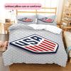 USA National Football Logo Pattern Bedding Home Decoration Birthday Gift (1 * Duvet Cover + 2 * Pillowcase, Without Core),fan Merchandise.