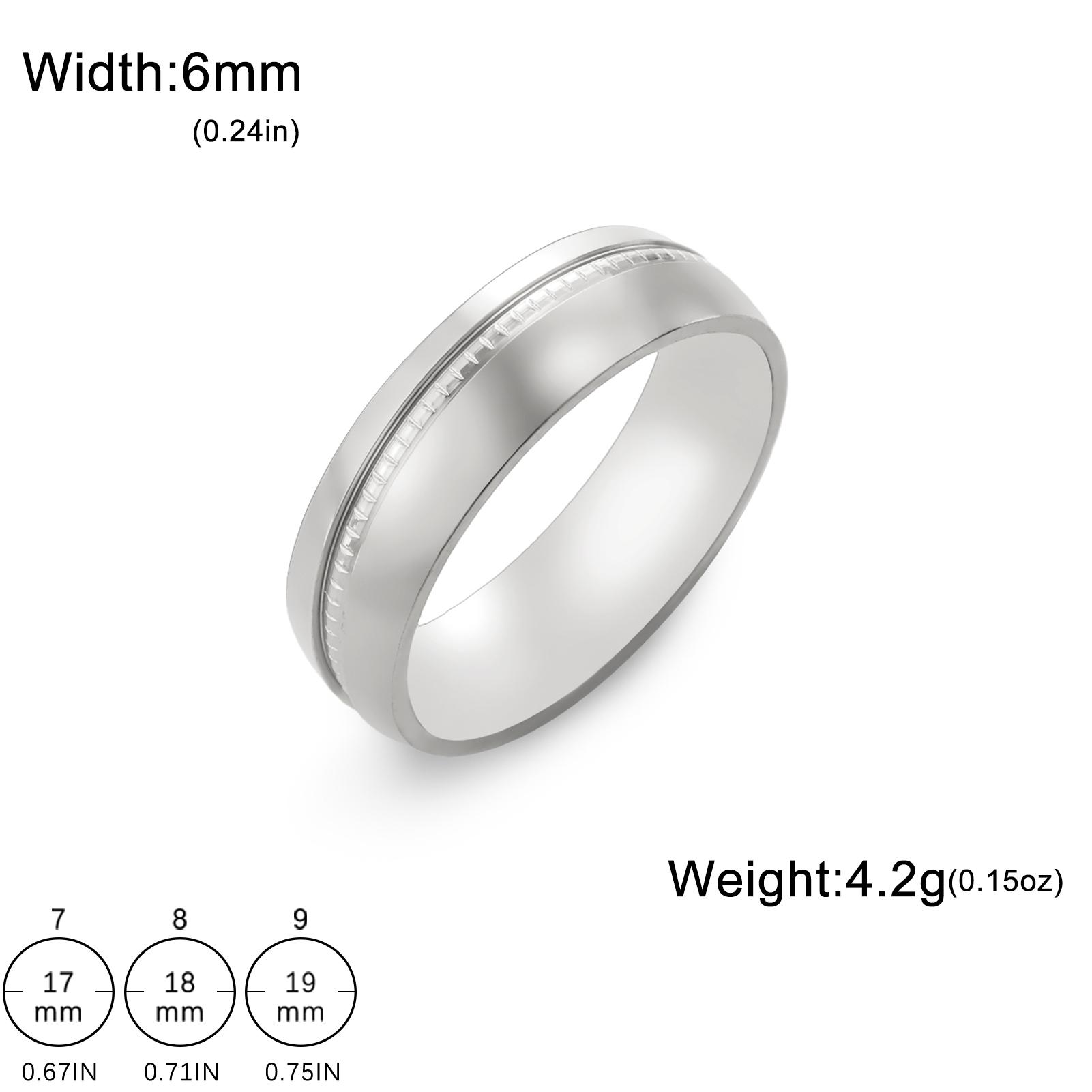 

Teamer Stainless Steel Basic Minimalist Ring for Women Men Steel Gold Color Wide Finger Ring Jewelry No Rust Wholesale 7