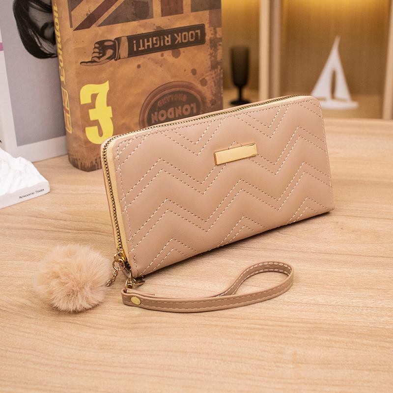 Long Three Fold New Women's Wallet Wavy Iron Piece Long Wallet