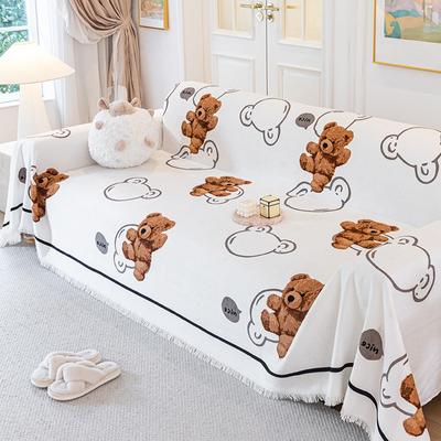 Sofatuch, vollständiger Bezug, Stoff, Cartoon-Design, kreativer Chenille-Sofabezug, All-Inclusive-Universalbezug, kratzfestes Sofakissen