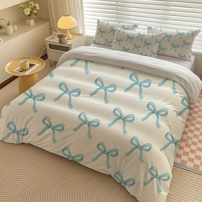 Bowknot Duvet Cover Set Comforter Bedding 3d Children'S Bedding Set 3-Piece 1 Quilt Cover King Size