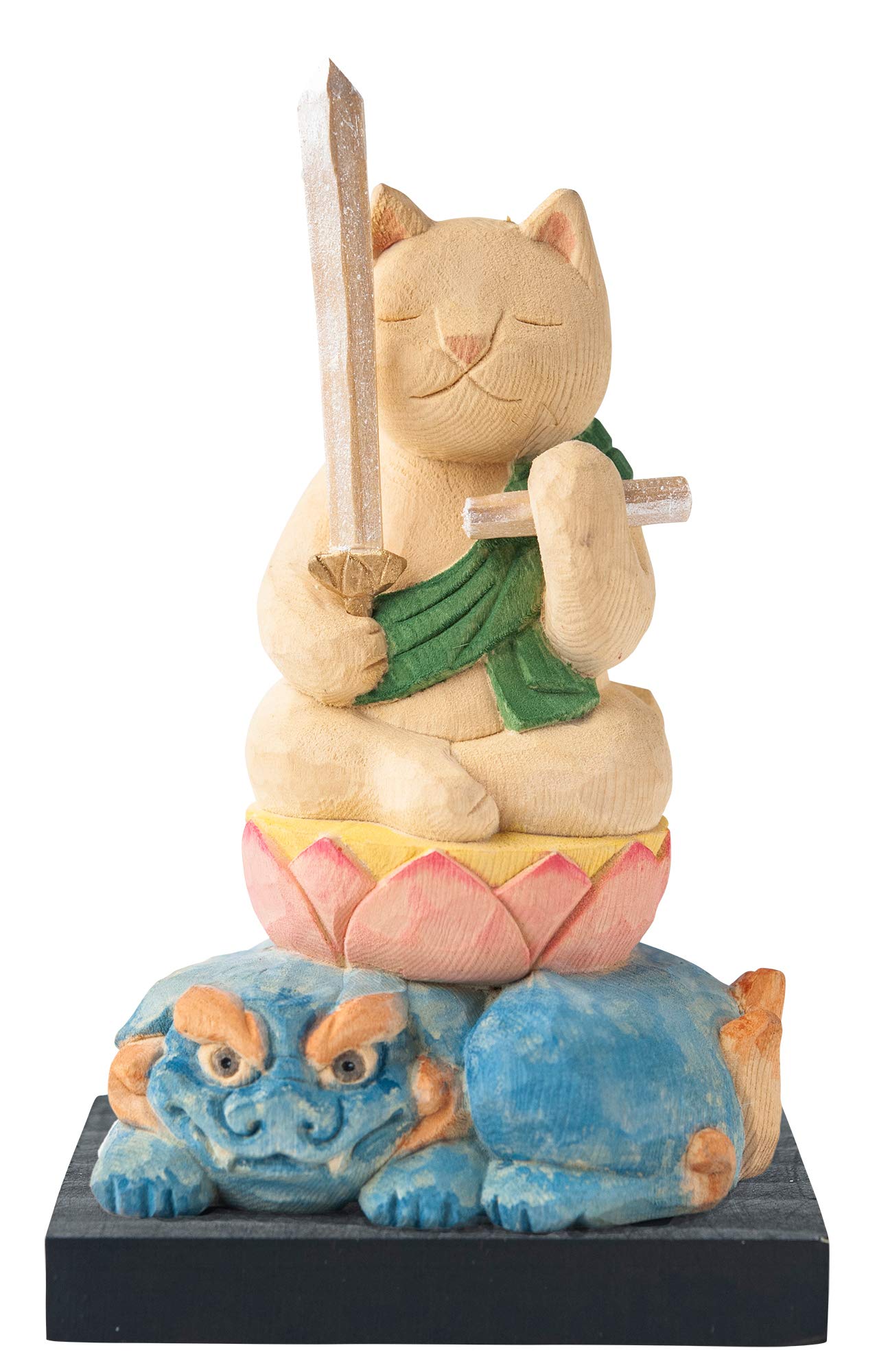 

Cat Buddha Manjusri deity of the Year of the Sculptor supervised by Butsuya Sakai Zodiac guardian Buddhist beckoning ornament (Guardian Rabbit) - -