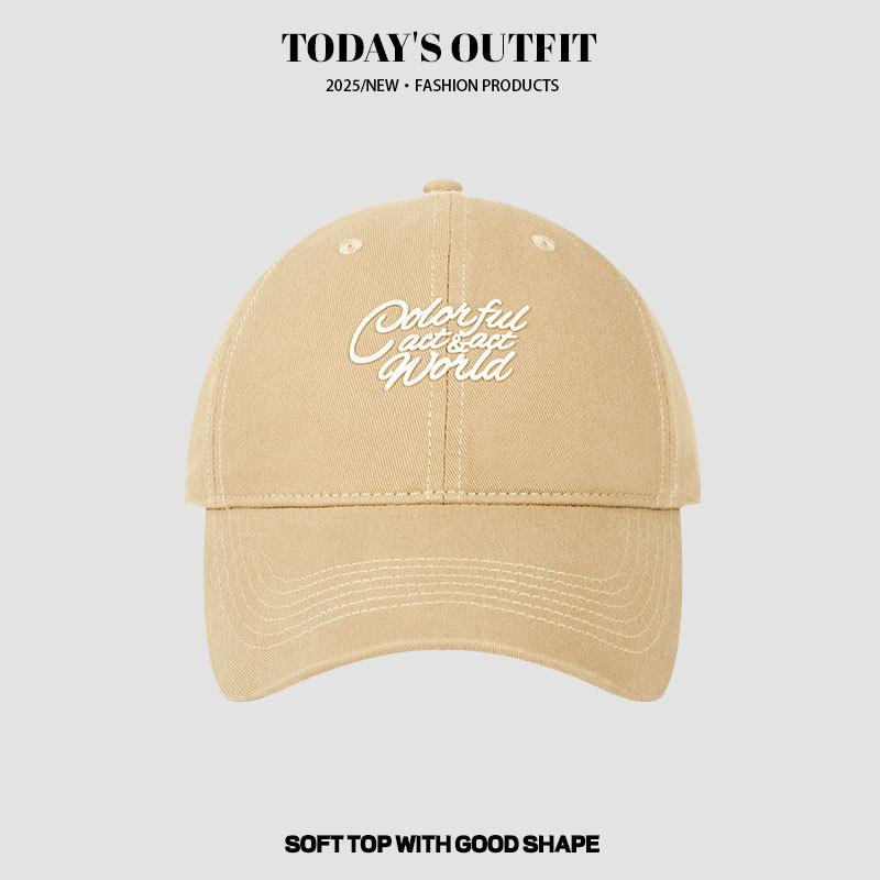 New Model of Larger and Deepened Big Head Circle Hat for Women's Baseball Cap Soft Top for Women's Summer Letters Versatile Alphabet Baseball Cap