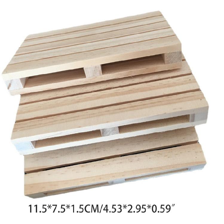 Premium Wood Beverage Coaster Natural Wooden Pallet Coasters for Bars Restaurant