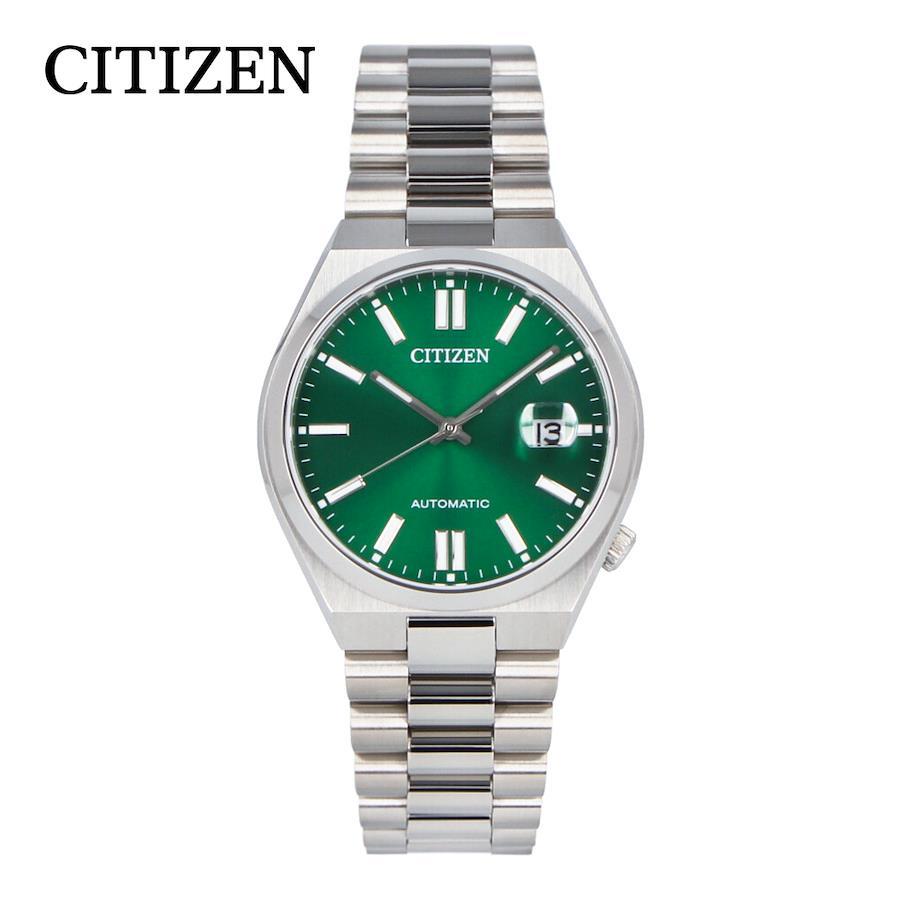 CITIZEN Automatic NJ0150-81X TSUYOSA Collection Sporty Simple Date Green Silver Stainless Wrist Watch For Men