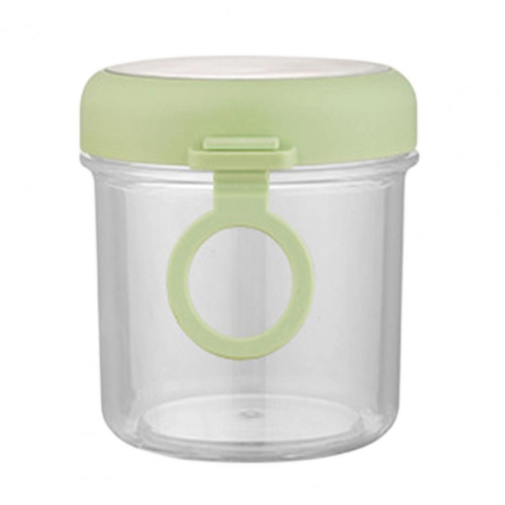 Overnight Oats Container Snack Storage Jar Overnight Oats Glass Jar with Leakproof Lid Portable Hanging Loop Reusable for Yogurt