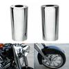 2Pcs Motorcycle Fork Slider Cover Trim For Harley Davidson FLHRS Road King Custom 2004-2007 Motorbike Chrome Parts