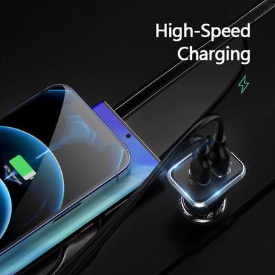 Двопортовий швидкісний автомобільний зарядний пристрій USB C PD18W і USB A QC3.0 Адаптер швидкого заряджання для смартфонів, планшетів, ноутбуків