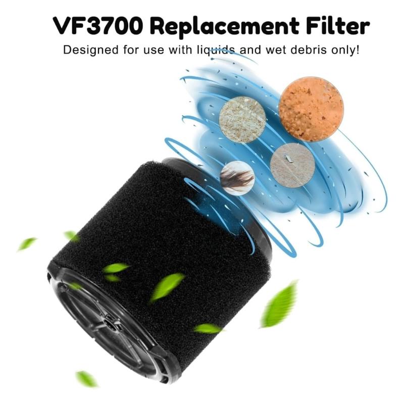 2Pcs Household HEPA Filter Set Replacement for VF3700 WS0301VA WS0400DE WS14045 Handheld Vacuum Cleaning Strong Suction
