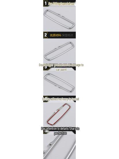 KX5 Rearview Mirror Decorative Frame: Electroplated Interior Mirror Sticker for 16 KX5