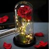 Rose glowing in glass, LED, eternal, pink, battery, proposal, wedding, name day
