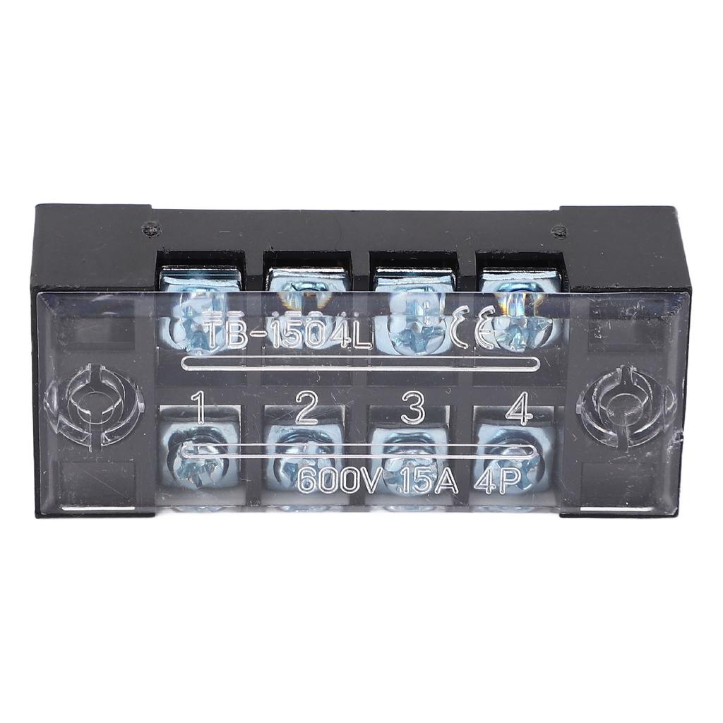 Svorkovnice Dvouřadá Vysoký proud Šroub M3 Drátová bariérová svorkovnice s krytem 15A 600V 5ks