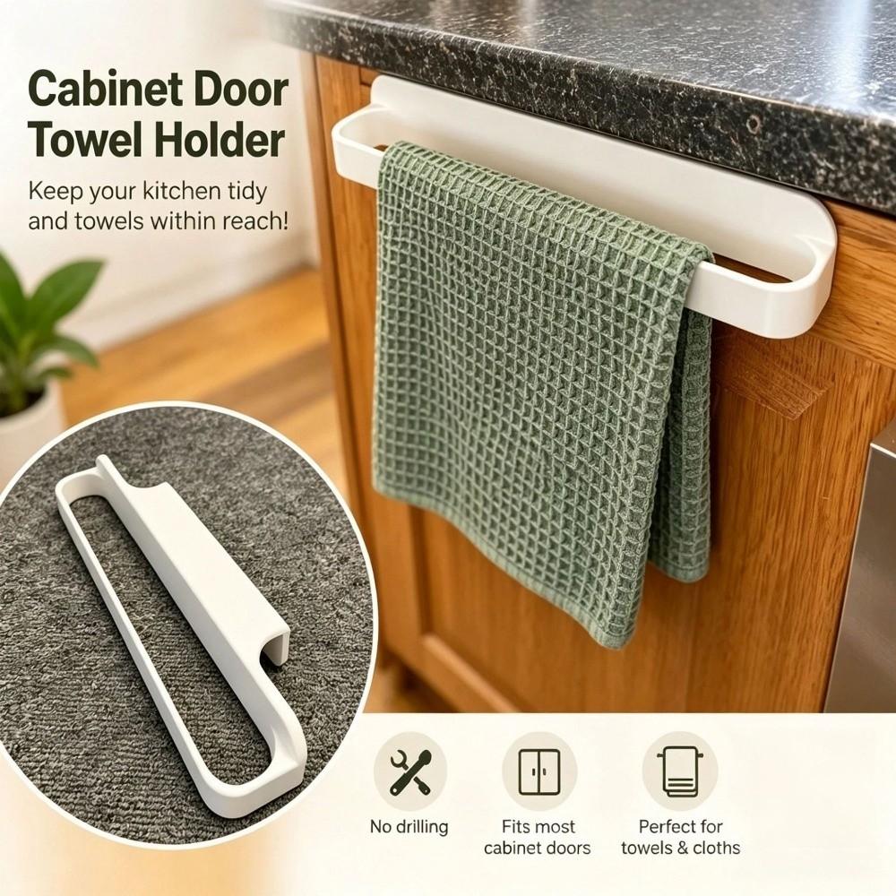Over Door Design Towel Rack 3D Printed Cloth Hanger Practical Towel Holder Kitchen