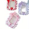 Lace Sleeve Bow 3-inch Photo Holder DIY Fabric Photo Holder Bag for School