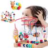 Wooden Intelligence Building Toy For Infants And Toddlers Developing Brain And Body Coordination Through Bead Stringing Play 78 Characters