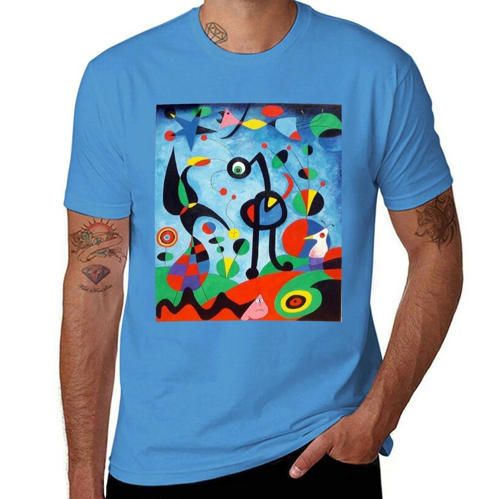 Joan Miro Garden Tshirt Blanks Customs Unisexs Graphic Tshirts Anime
