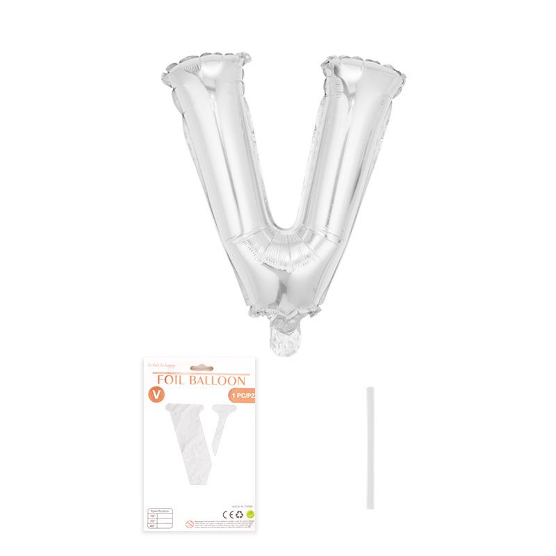 Independent Paper Card Packaging 16-Inch English Letter Aluminum Film Balloon Birthday Party Decoration Arrangement Aluminum Foil Balloon