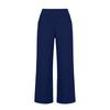 2026 Women's European Cotton Linen High-Waisted Wide-Leg Pants, Early Spring Fashion, Seven-Tenths Length.