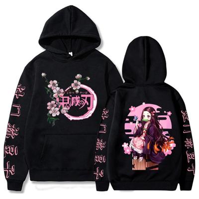 Kimetsu No Yaiba Demon Slayer Felpe Anime Kamado Nezuko Grafica Stampa Harajuku Felpa con cappuccio Unisex Y2k Vestiti Sudadera