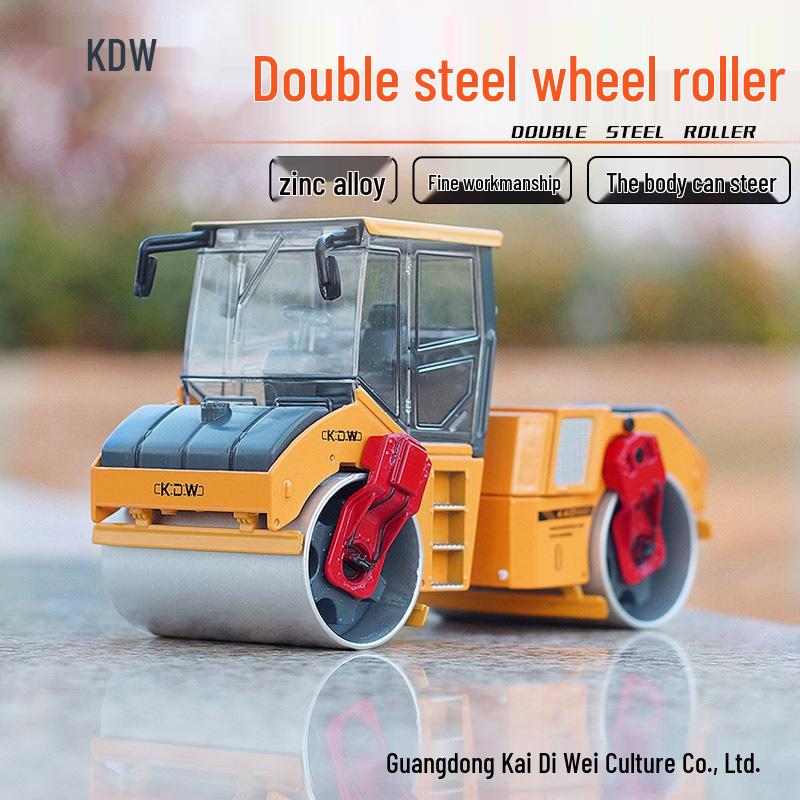 Kaidiewei Alloy Steel Wheel Bulldozer Toy Model Roller Ornament