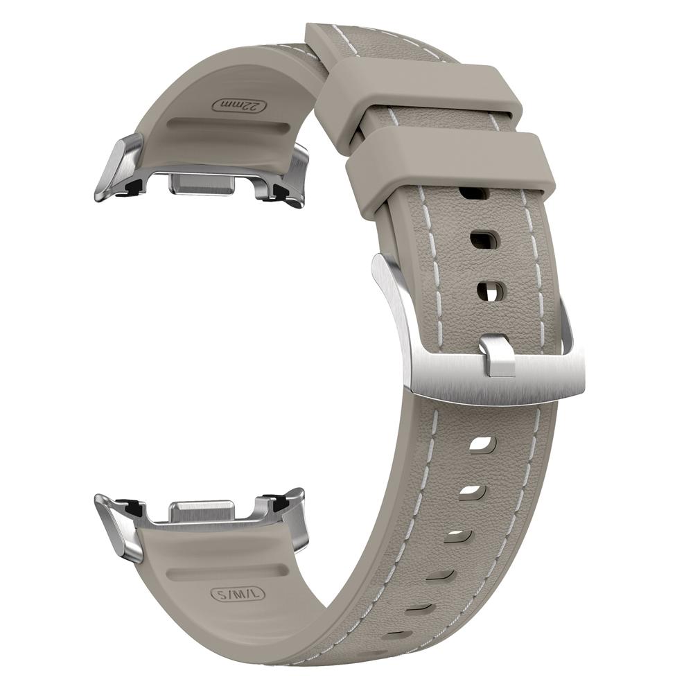 Bracelet Hybride Silicone+Cuir Pour Samsung Galaxy Watch 8 Classic 46mm Bracelet Sport Pour Watch 8 44mm 40mm Bracelets Montre