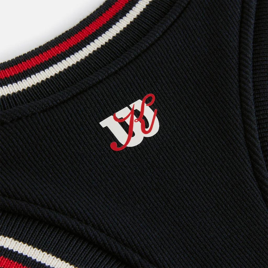 Kith X Wilson Collaboration Brand Logo Print Sleeveless Dress Women Dresses Black W91W314329WBKA
