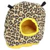 Warm Birdhouse Round Shape Soft Plush Save Space Easy Clean Safety Parrots HouseLeopard Print