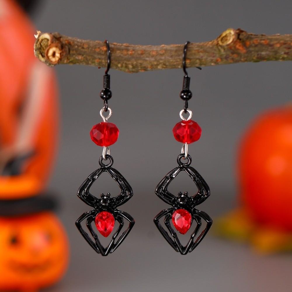 Gothic Style Halloween Pendant Earrings Vintage Minimalist Spider Drop Earrings Alloy Retro Bat Earrings Dark Theme Events