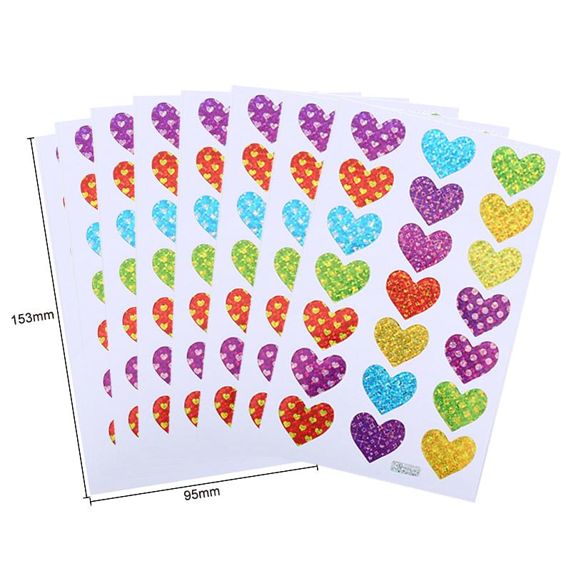 10/20/50sheets Party Stickers Colorful Star Heart Circle Designs for Birthday Wedding Festival DIY Crafts Party Supplies TMZ