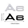 1pcs Car Styling Logo Side Body Rear Bumper Tail Trunk Sticker Decal For Q2 Sline A2 A3 A4 A4L A5 RS RS3 RS4 RS5 RS6 R8 S1 A1