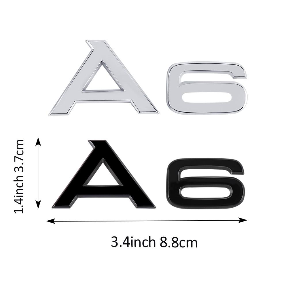 1pcs Car Styling Logo Side Body Rear Bumper Tail Trunk Sticker Decal For Q2 Sline A2 A3 A4 A4L A5 RS RS3 RS4 RS5 RS6 R8 S1 A1