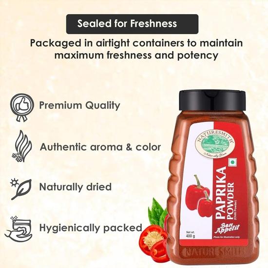 NATURESMITH PAPRIKA POWDER-400g || BIG JAR READY TO USE ||