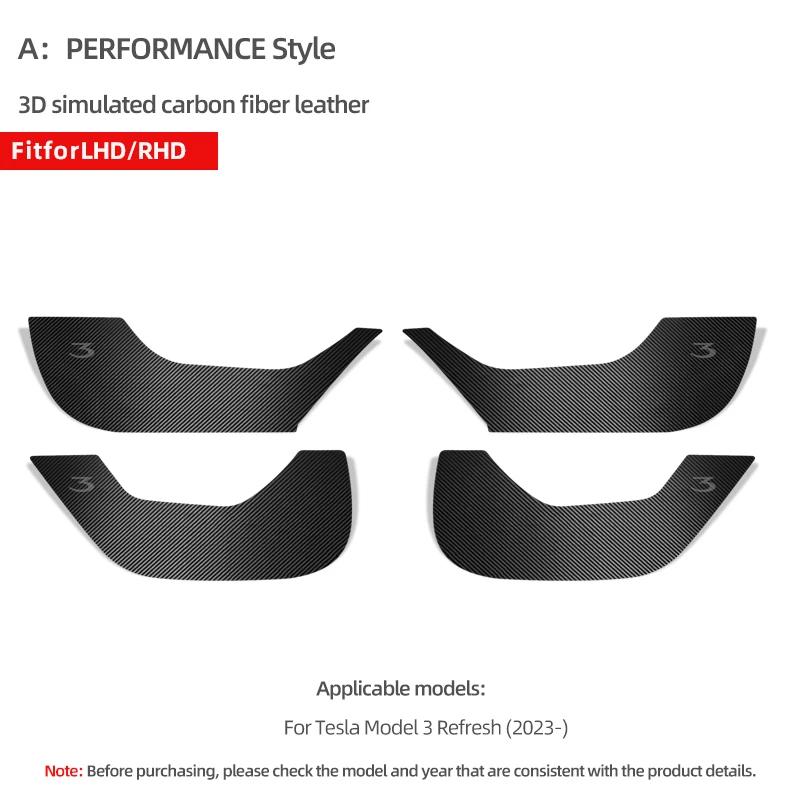 

Carbon Fiber For Tesla Model 3 Highland Model Y Juniper 2025- Car Door Anti-kick Pads Trim Stickers Tuning Interior Accessories Model 3 Highl Logo