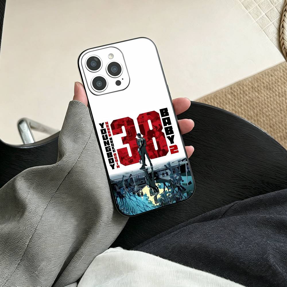 Rapper YoungBoy Never Broke Again Handyhülle Für iPhone 17, 16,15,14,13,12,11 Plus,Pro Max, Andere Weiche Schwarze Hülle
