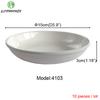 White Round Small Dish Fruits Snacks Plate Restaurant Hotel A5 Melamine Imitation Porcelain Tableware