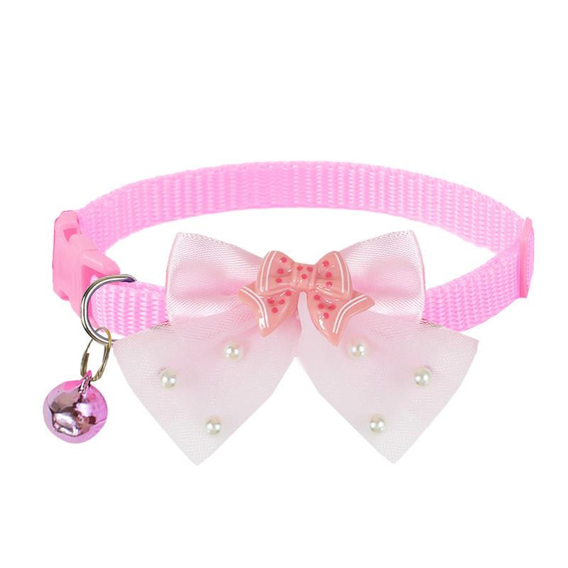 1pc or 3pcs Set Cute Shiny Bow Bell Pet Collar for Daily Use - for Cats and Dogs