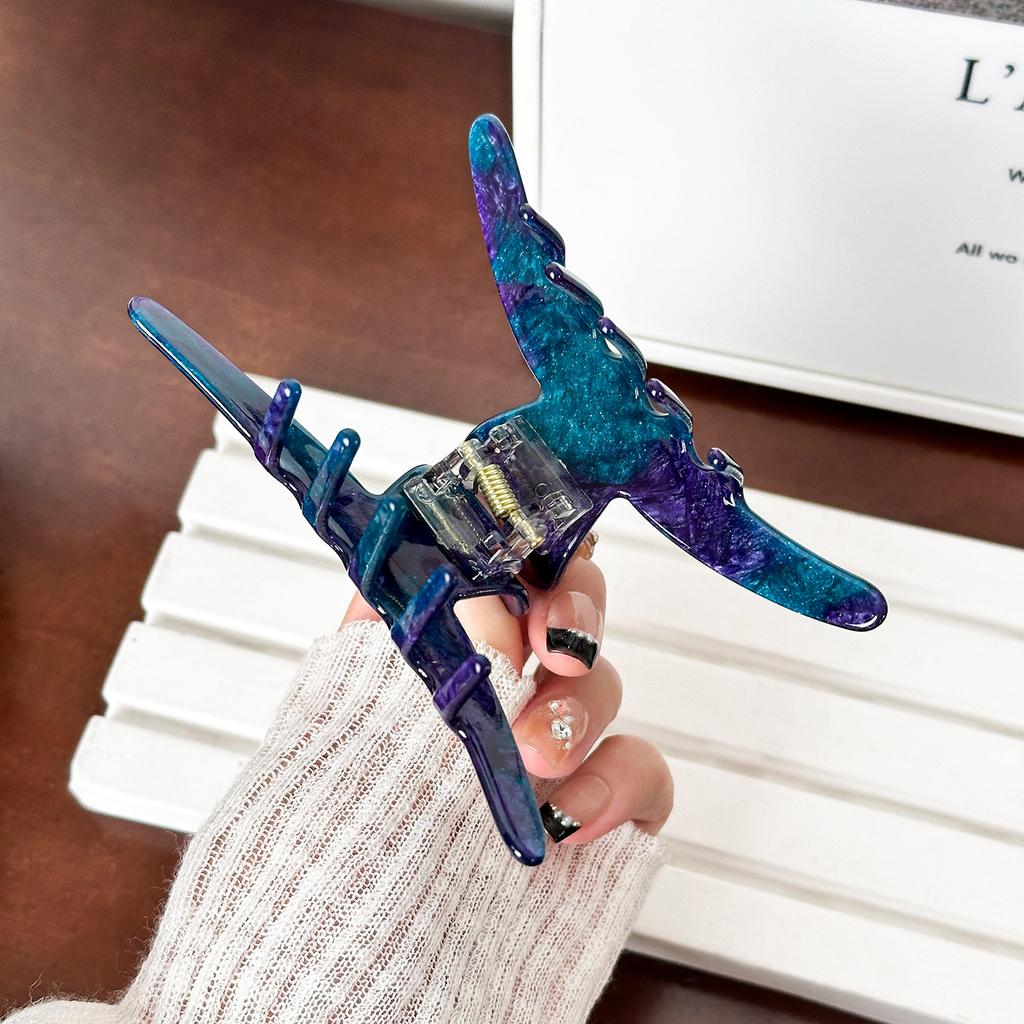 1pc Elegant Temperament, Grab Clip, High-end Feeling, FRANCE Gold Standard Large Shark Clip, Half Zip Clip, Hair Clip